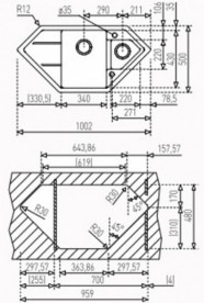 Мийка для кухні Teka Astral 80 Е-TG врізна 2 чаші сірий металік 88935