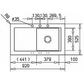 Мийка для кухні Teka Aura 45 B-TG 92х52.5 см врізна чорний металік 40143072
