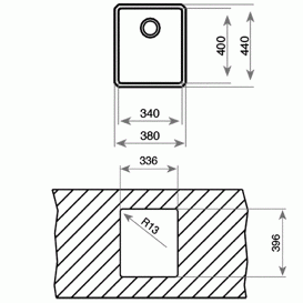 Мойка для кухни Teka BE LINEA 34.40 RS15 1 чаша нержавеющая сталь 115000008