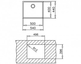 Мойка для кухни Teka Be Linea RS15 50.40 54х44 см нержавеющая сталь полированная 115000005