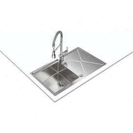 Мойка для кухни Teka BROOKLYN 50 M-XP 1B 1D 86.4×50.4 см нержавеющая сталь полированная 115100022