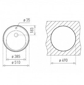 Мойка для кухни Teka Centroval 45 Ø51 см нержавеющая сталь микротекстура 10111020