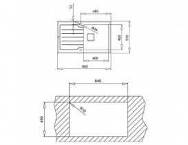 Мойка для кухни Teka Diamond 1B 1D 86 86х51 см нержавеющая сталь/белое стекло 115100012