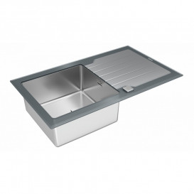 Мойка для кухни Teka Diamond RS15 1B 1D 86 ST 86×51 см серый камень с чашей и крылом 115100021