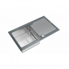 Мойка для кухни Teka Diamond RS15 1B 1D 86 ST 86×51 см серый камень с чашей и крылом 115100021