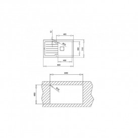 Мойка для кухни Teka Diamond RS15 1B 1D 86 ST 86×51 см серый камень с чашей и крылом 115100021