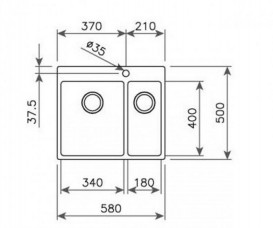 Мойка для кухни Teka Forlinea R15 2B 580 58х50 см нержавеющая сталь полированная 12138022