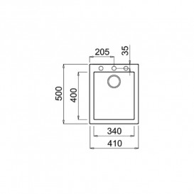 Мийка для кухні Teka Forsquare 34.40 TG 41х50 см теграніт сірий 115230011