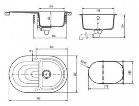 Мийка для кухні Teka Perla 45 B-TG 79х50 см врізна теграніт пісочний 40144585