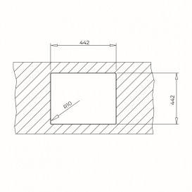 Мойка для кухни Teka Radea R10 40.40 M-TG 45.6х45.6 см тегранит графит 115230049