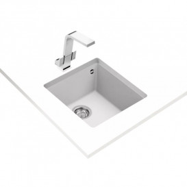 Мойка для кухни Teka Square 40.40 TG 44х44 см под столешницу тегранит белый 115230029