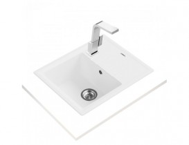 Мойка для кухни Teka Stone 45 B-TG 1B 1D врезная 1 чаша белый 115330047