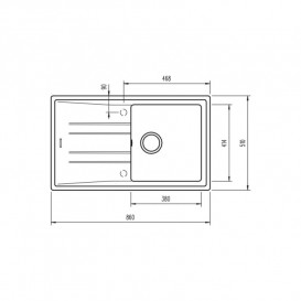 Мойка для кухни Teka Stone 50 B-TG 1B 1D 86х51 см с крылом тегранит графит 11533020