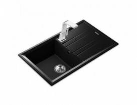 Мойка для кухни Teka Stone 50 B-TG 1B 1D 86х51 см врезная тегранит черный металлик 115330017