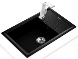 Мойка для кухни Teka Stone 60 S-TG 1B 1D 78х51 см врезная тегранит черный металлик 115330031