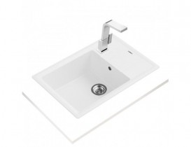 Мойка для кухни Teka Stone 60 S-TG 1B 1D 78х51 см врезная тегранит белый 115330033