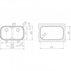Мийка для кухні Teka STYLO 2B 83×48.5 см нержавіюча сталь мікротекстура 11107038