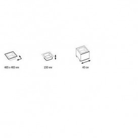 Мойка для кухни Teka Universal 465.465 1B 46.5х46.5 см нержавеющая сталь микротекстура 40109614