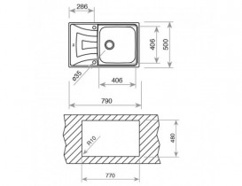 Мойка для кухни Teka Universo Max 79 1B 1D 79х50 см нержавеющая сталь микротекстура 115120003