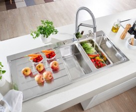 Мойка для кухни Teka Zenit R15 1 1/2B 1D LHD врезная 2 чаши нержавеющая сталь 13139008
