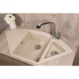 Мойка для кухни трапециевидная Буль-Буль Europe врезная Магранит песочный 113060007