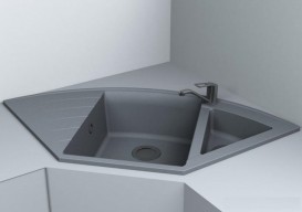 Мийка для кухні трапециевидная Буль-Буль Europe врізна Маграніт сірий 113060013