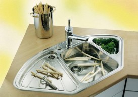 Мийка для кухні кутова BLANCO DELTA-IF нержавіюча сталь клапан-автомат дзеркальна поліровка 523667