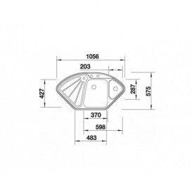 Мийка для кухні кутова BLANCO DELTA-IF нержавіюча сталь клапан-автомат дзеркальна поліровка 523667