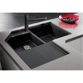 Мийка для кухні кутова BLANCO METRA 9 Е SILGRANIT врізна антрацит 515576