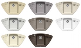 Мойка для кухни угловая BLANCO ZIA 9 E SILGRANIT трапециевидная  врезная  жемчужный 520642