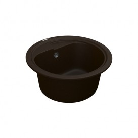 Мийка для кухні Vankor Polo Ø44 см кварц шоколад Polo PMR 01.45 Chocolate