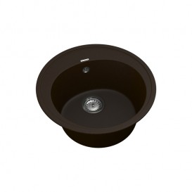 Мийка для кухні Vankor Sity Ø49,5 см кварц шоколад Sity SMR 01.50 Chocolate