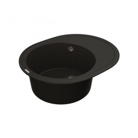 Мийка для кухні Vankor Sity 60,5х49 см кварц чорний Sity SMO 02.61 Black