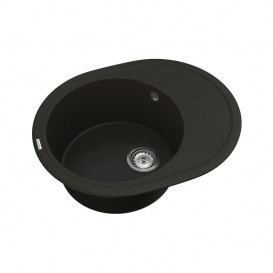 Мийка для кухні Vankor Sity 60,5х49 см кварц чорний Sity SMO 02.61 Black