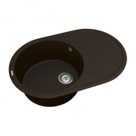Мийка для кухні Vankor Sity 76,5х50 см кварц шоколад Sity SMO 02.78 Chocolate