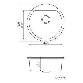 Мойка для кухни Vankor Tera Ø50,5 см кварц терра Tera TMR 01.50 Terra