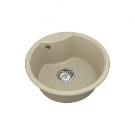 Мойка для кухни Vankor Vena Ø47,5 см кварц бежевый Vena VMR 01.48 Beige