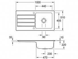 Мийка для кухні Villeroy & Boch Architectura 60 100х51 см кераміка graphite 336002i4