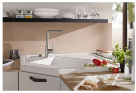 Мойка для кухни Villeroy & Boch Monumentum угловая 89,6х89,6 см керамика white alpin 330302R1