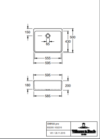 Раковина Villeroy & Boch O.novo 59,5х50 санитарная керамика CeramicPlus альпийский белый 632200R1