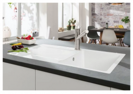 Мийка для кухні Villeroy & Boch Siluet 50 Flat 88х49 см кераміка white alpin 33351FR1