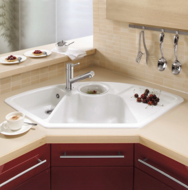 Мийка для кухні Villeroy & Boch Solo Corner 107,5х60 см кераміка stone white 670801RW