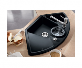 Мойка для кухни Villeroy & Boch Solo Corner 107,5х60 см керамика ebony 670801S5