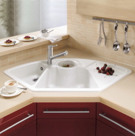 Мийка для кухні Villeroy & Boch Solo Corner 107,5х60 см кераміка white alpin 670802R1