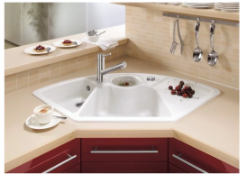 Мойка для кухни Villeroy & Boch Solo Corner 107,5х60 см керамика snow white 670802KG