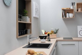 Мойка для кухни встраиваемая Hansgrohe S51 S510-F450 SilicaTec серый бетон 43312380