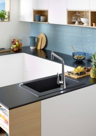 Мийка для кухні вбудована Hansgrohe S51 S510-F660 SilicaTec чорний графіт 43313170