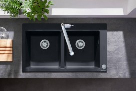Мийка для кухні вбудована Hansgrohe S51 S510-F770 SilicaTec чорний графіт 43316170