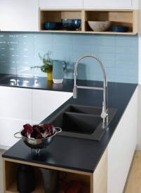 Мойка для кухни встраиваемая Hansgrohe S51 S510-F635 SilicaTec черный графит 43315170