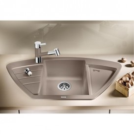 Мойка для кухни Blanco Zia 9 E  врезная угловая крыло слева черный 526031